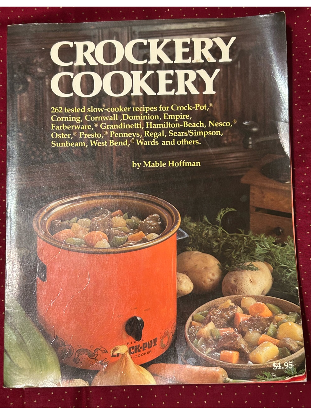 VTG Crockery Cookery Cookbook by Mable Hoffman Slow Cooker Recipes 1975